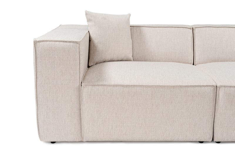 Kaolins Sofa med Sjeselong 3-seter - Lys brun - Møbler - Sofaer - Sofaer med sjeselong - 3 seters sofa med divan