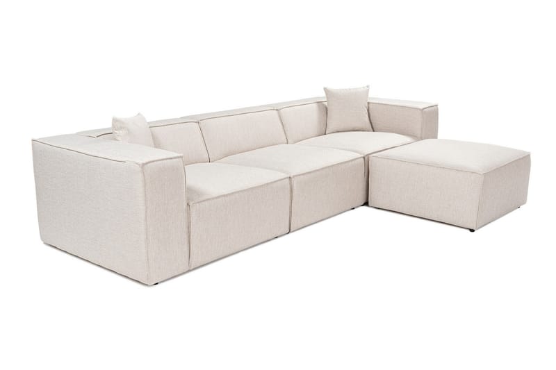 Kaolins Sofa med Sjeselong 3-seter - Lys brun - Møbler - Sofaer - Sofaer med sjeselong - 3 seters sofa med divan