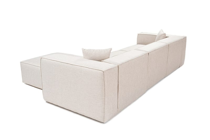 Kaolins Sofa med Sjeselong 3-seter - Lys brun - Møbler - Sofaer - Sofaer med sjeselong - 3 seters sofa med divan