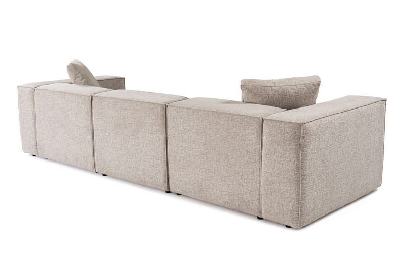 Kaolins Sofa med Sjeselong 3-seter - Mokka - Møbler - Sofaer - Sofaer med sjeselong - 3 seters sofa med divan