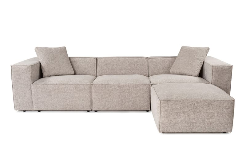 Kaolins Sofa med Sjeselong 3-seter - Mokka - Møbler - Sofaer - Sofaer med sjeselong - 3 seters sofa med divan