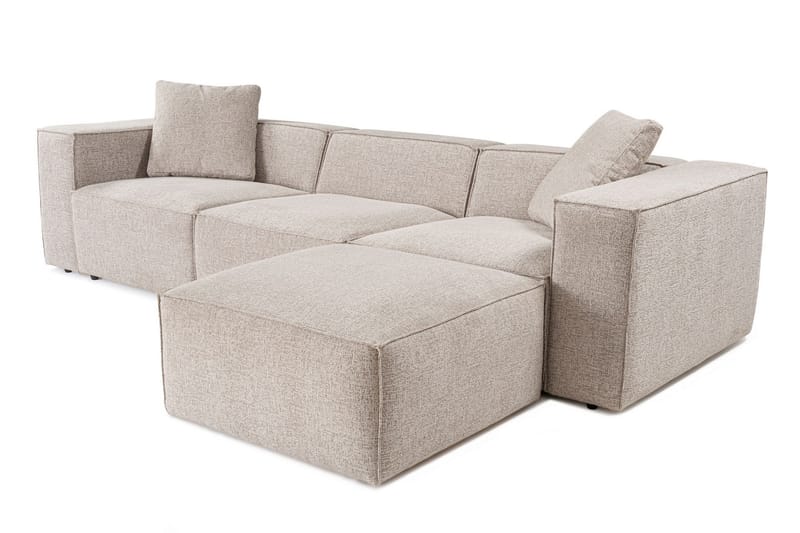 Kaolins Sofa med Sjeselong 3-seter - Mokka - Møbler - Sofaer - Sofaer med sjeselong - 3 seters sofa med divan