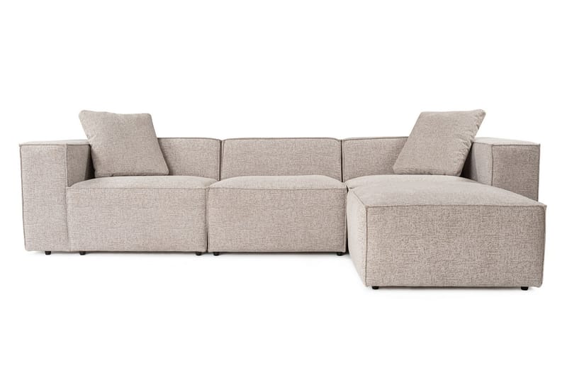 Kaolins Sofa med Sjeselong 3-seter - Mokka - Møbler - Sofaer - Sofaer med sjeselong - 3 seters sofa med divan