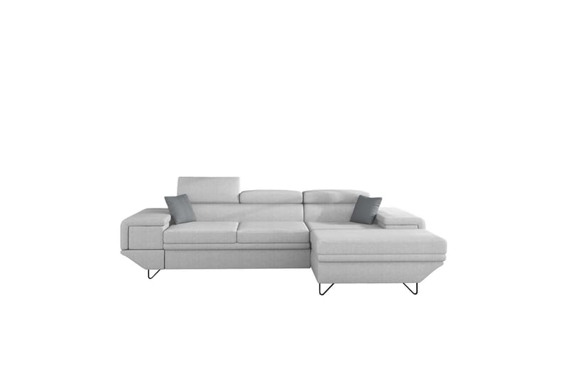 Kollekind Sofa med Divan 3-seter - Lys grå/Grå - Møbler - Sofaer - Sofaer med sjeselong - 3 seters sofa med divan