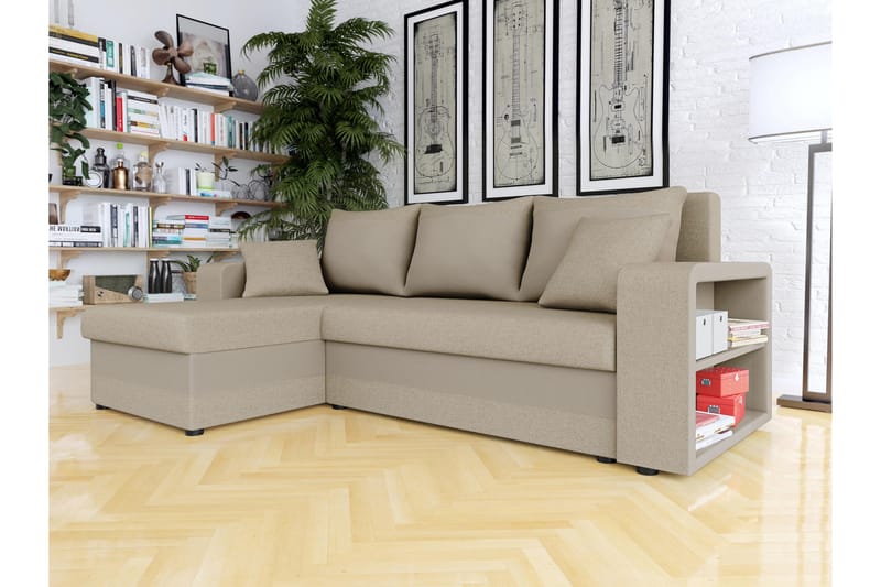 Marheim Sofa med Divan 3-seter - Beige - Møbler - Sofaer - Sofaer med sjeselong - 3 seters sofa med divan