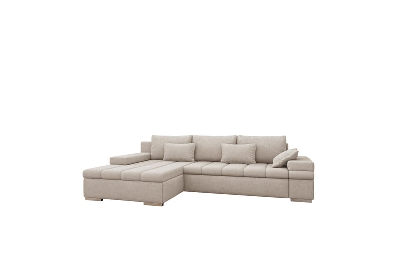 Naoma Sofa med Sjeselong 3-seter - Beige - Møbler - Sofaer - Sofaer med sjeselong - 3 seters sofa med divan