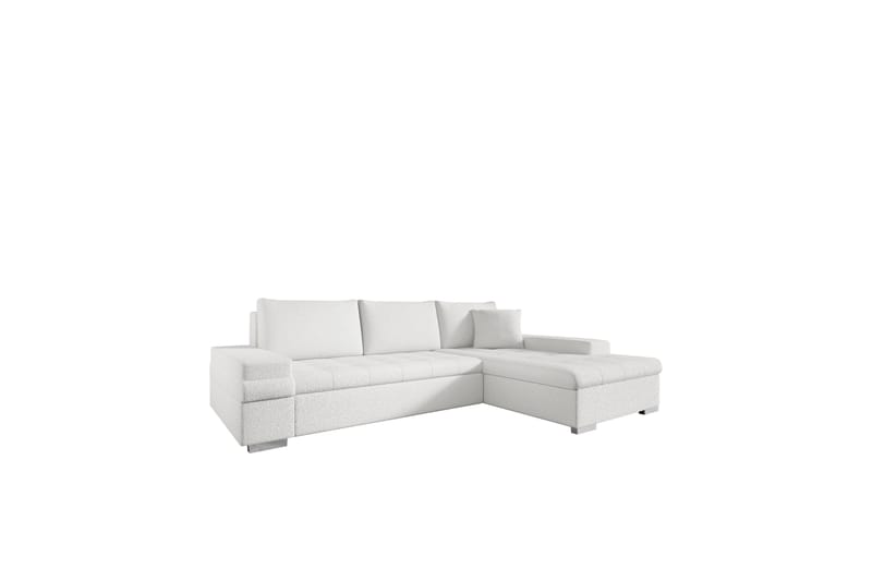 Naoma Sofa med Sjeselong 3-seter - Hvit - Møbler - Sofaer - Sofaer med sjeselong - 3 seters sofa med divan