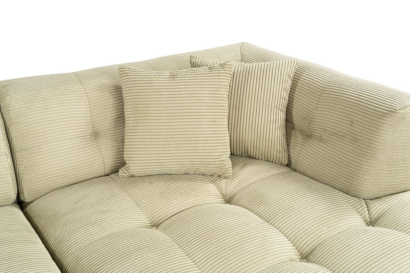 Octavian Sofa med Sjeselong 3-seter - Grønn - Møbler - Sofaer - Sofaer med sjeselong - 3 seters sofa med divan