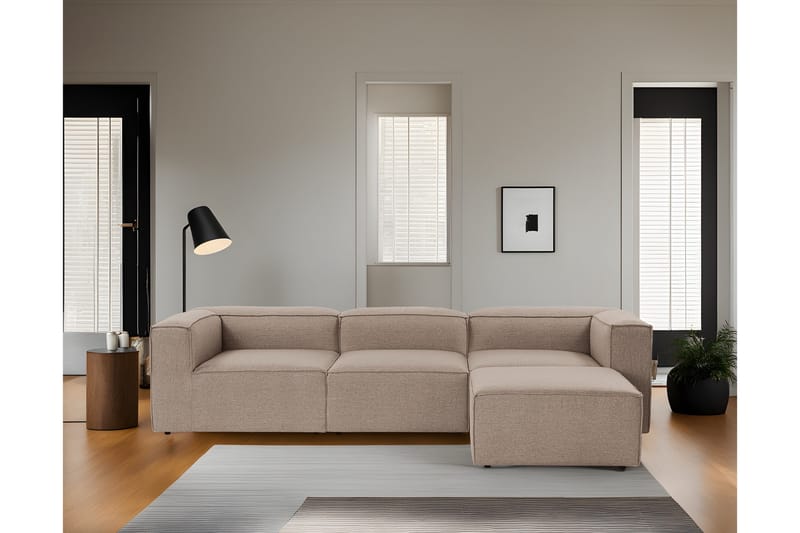 Redlands Sofa med Sjeselong 3-seter - Brun - Møbler - Sofaer - Sofaer med sjeselong - 3 seters sofa med divan