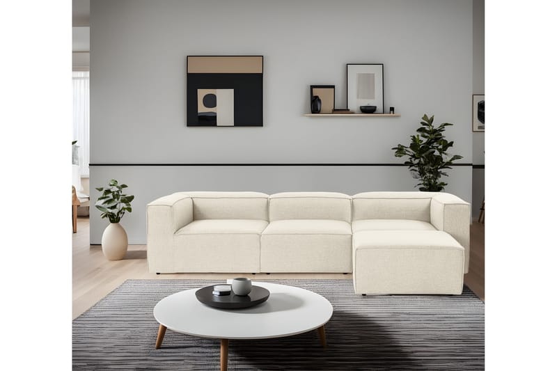 Redlands Sofa med Sjeselong 3-seter - Ecru - Møbler - Sofaer - Sofaer med sjeselong - 3 seters sofa med divan