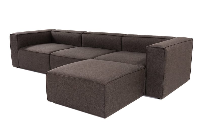 Redlands Sofa med Sjeselong 3-seter - Mørk brun - Møbler - Sofaer - Sofaer med sjeselong - 3 seters sofa med divan