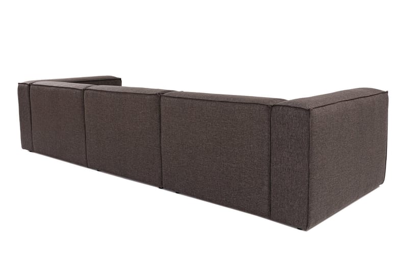 Redlands Sofa med Sjeselong 3-seter - Mørk brun - Møbler - Sofaer - Sofaer med sjeselong - 3 seters sofa med divan