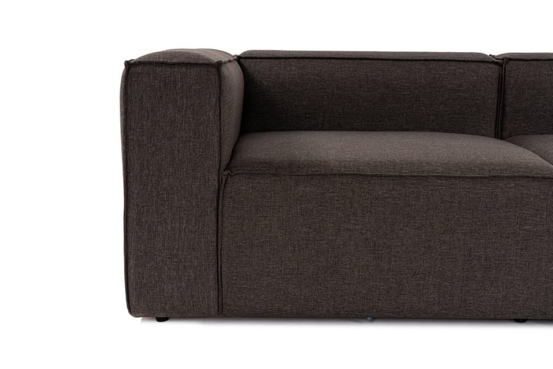 Redlands Sofa med Sjeselong 3-seter - Mørk brun - Møbler - Sofaer - Sofaer med sjeselong - 3 seters sofa med divan