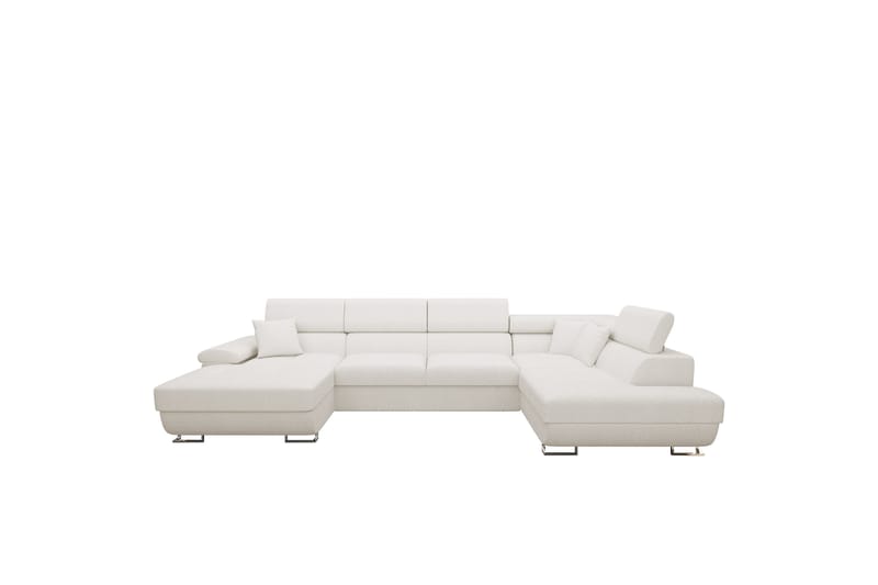 Reginia Sofa med Divan og Sjeselong 4-seter - Hvit - Møbler - Sofaer - Sofaer med sjeselong - 4 seters sofa med divan