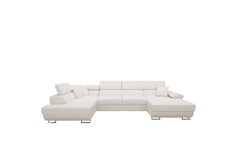 Reginia Sofa med Divan og Sjeselong 4-seter - Hvit - Møbler - Sofaer - Sofaer med sjeselong - 4 seters sofa med divan