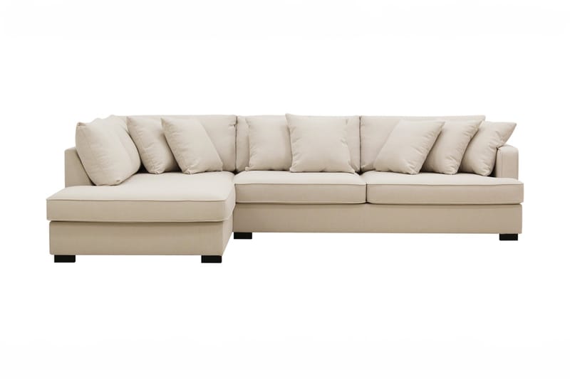 Rossi Dybde 3-seter L Sofa med Sjeselong Venstre - Lys Beige - Møbler - Sofaer - Sofaer med sjeselong - 4 seters sofa med divan