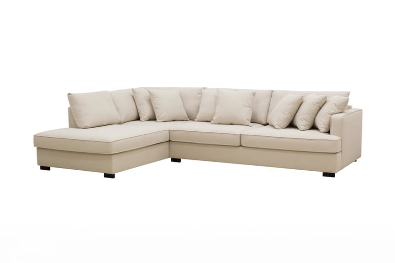 Rossi Dybde 3-seter L Sofa med Sjeselong Venstre - Lys Beige - Møbler - Sofaer - Sofaer med sjeselong - 4 seters sofa med divan