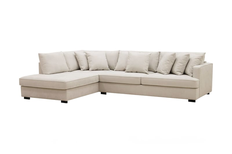 Rossi Dybde 3-seter L Sofa med Sjeselong Venstre - Lys Beige - Møbler - Sofaer - Sofaer med sjeselong - 4 seters sofa med divan