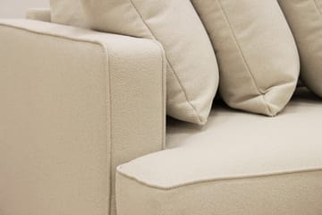 Rossita 4-seters Hjørnesofa hel pute i Bouclé Høyre - Beige - Møbler - Sofaer - Sofaer med sjeselong - 4 seters sofa med divan