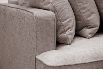 Rossita 4-seters Hjørnesofa hel pute i Fløyel Høyre - Grå/Brun - Møbler - Sofaer - Sofaer med sjeselong - 4 seters sofa med divan