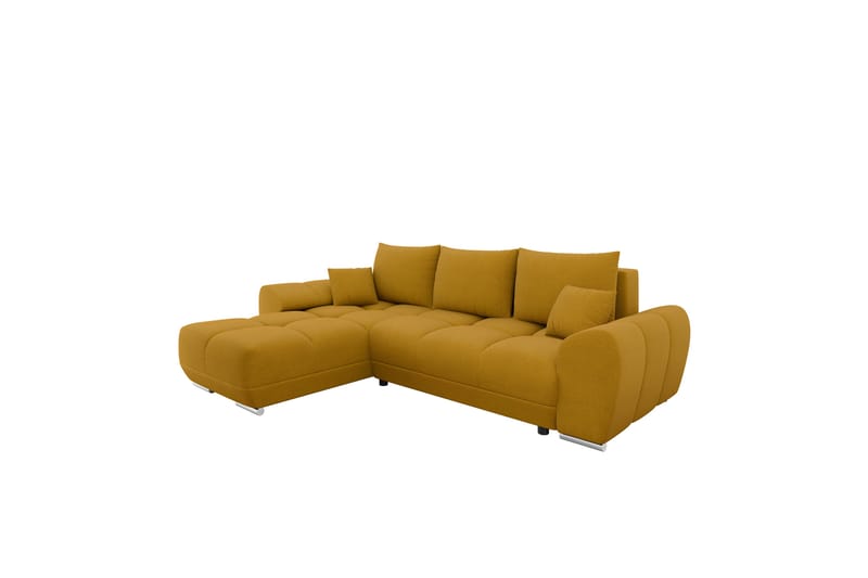 Simerly Sofa med Divan 3-seter - Gul - Møbler - Sofaer - Sofaer med sjeselong - 3 seters sofa med divan