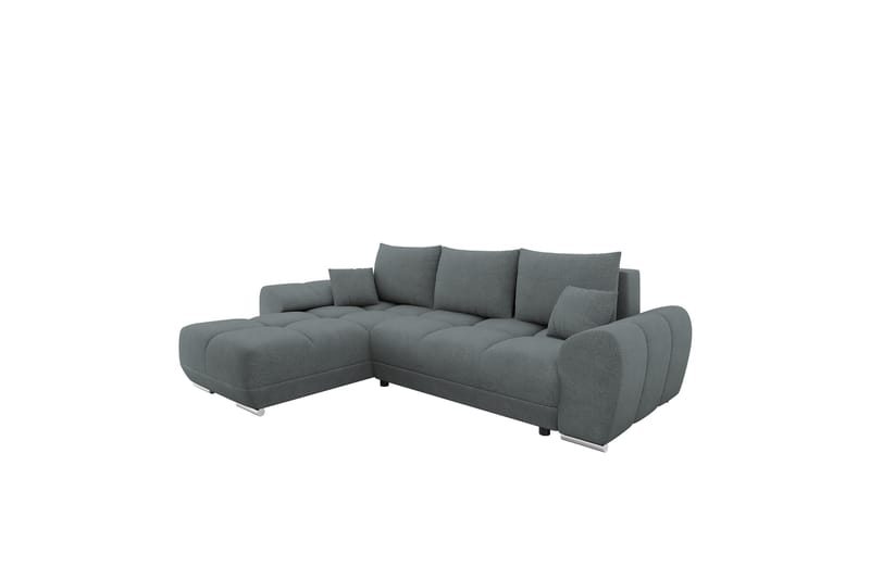 Simerly Sofa med Divan 3-seter - Mørk grå - Møbler - Sofaer - Sofaer med sjeselong - 3 seters sofa med divan