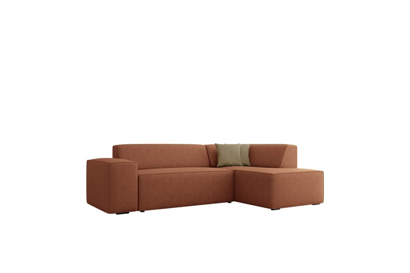 Slucajno Sofa med Sjeselong 3-seter - Oransje/Beige - Møbler - Sofaer - Sofaer med sjeselong - 3 seters sofa med divan