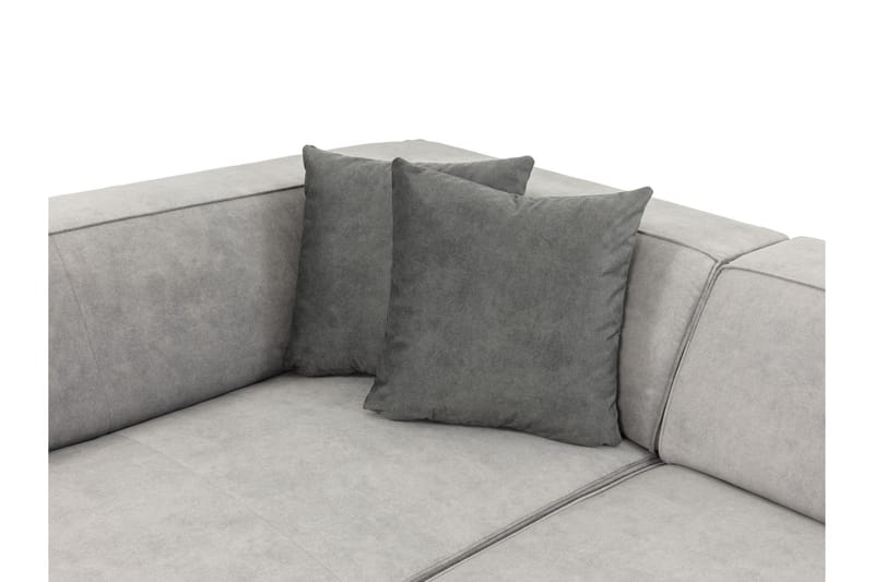 Slucajno Sofa med Sjeselong 3-seter - Svart/Grå - Møbler - Sofaer - Sofaer med sjeselong - 3 seters sofa med divan