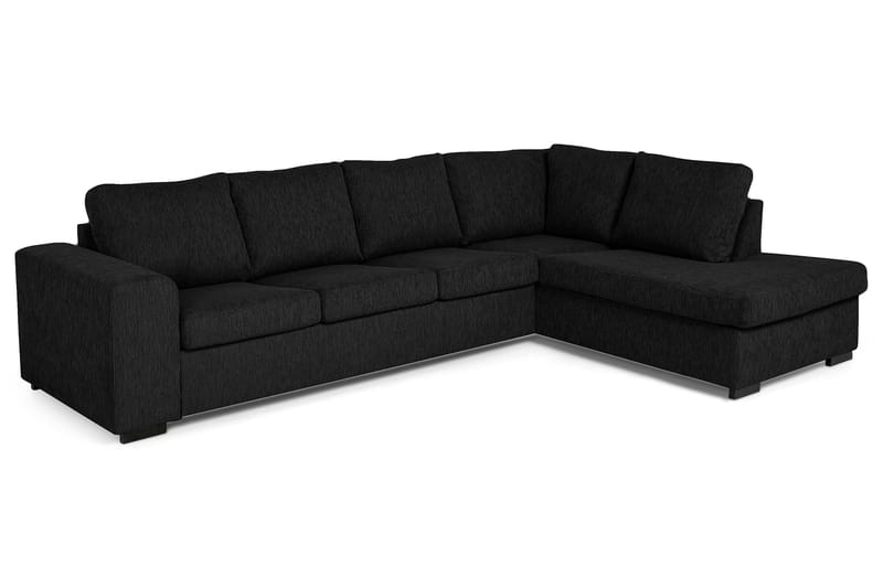 Sofa Alter med Sjeselong Large Høyre - Svart - Sofaer med sjeselong