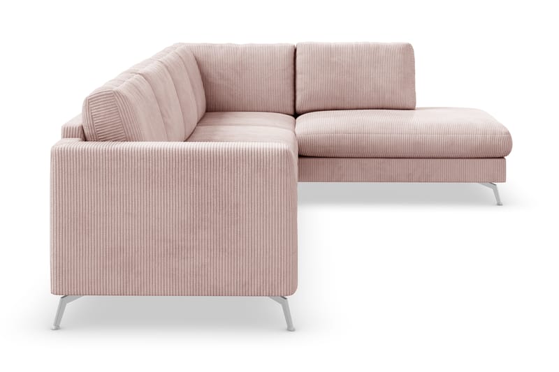 Sofa Friday Lyx 4-seter med Sjeselong Høyre - Rosa - Møbler - Sofaer - Sofaer med sjeselong