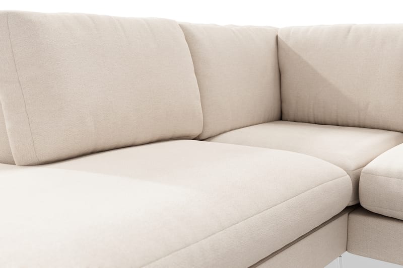 Sofa Friday Lyx 4-seter med Sjeselong Venstre - Beige - Møbler - Sofaer - Sofaer med sjeselong