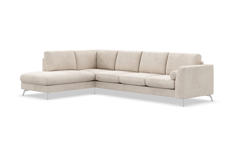 Sofa Friday Lyx 4-seter med Sjeselong Venstre - Beige - Møbler - Sofaer - Sofaer med sjeselong