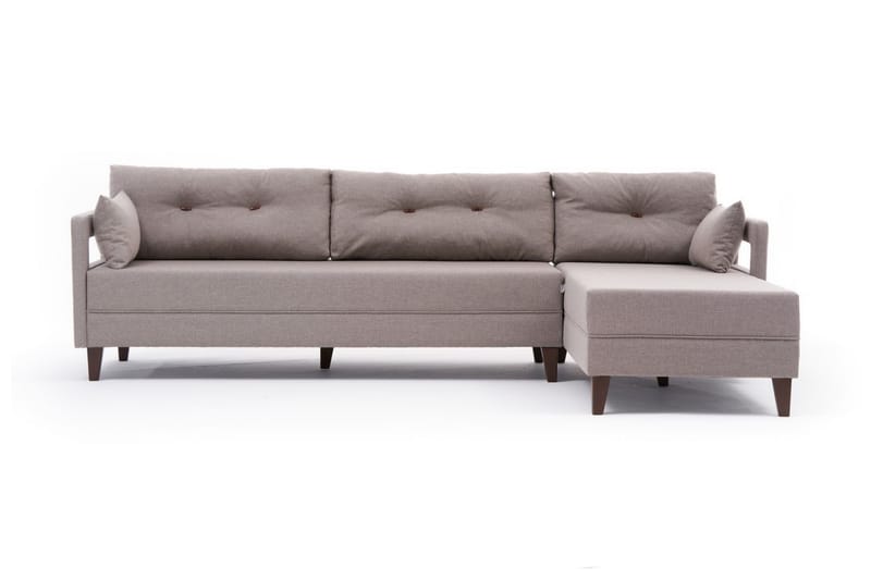 Sofa m. Divan Burkina 4-seters - Krem - Møbler - Sofaer - Sofaer med sjeselong - 4 seters sofa med divan