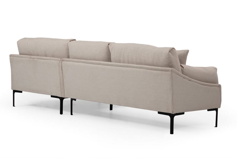 Sofa m. Divan Lumsden 4-seters - Krem - Møbler - Sofaer - Sofaer med sjeselong - 4 seters sofa med divan