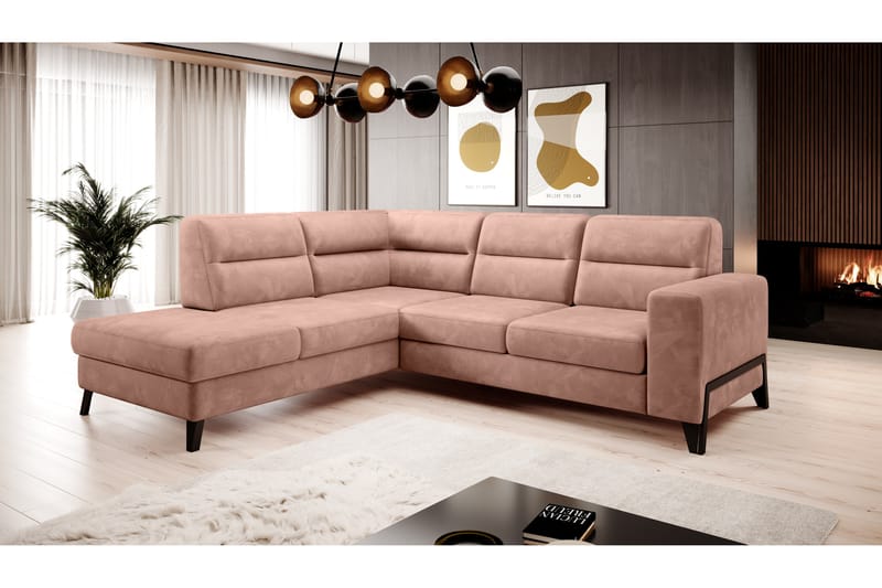 Sofa m. Sjeselong Banty 4-seters - Rosa - Møbler - Sofaer - Sofaer med sjeselong - 4 seters sofa med divan