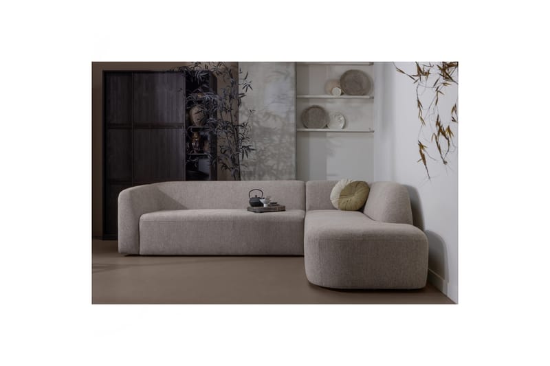 Sofa med chaiselong Mooli 3-seter - Naturmelange - Møbler - Sofaer - Sofaer med sjeselong - 3 seters sofa med divan