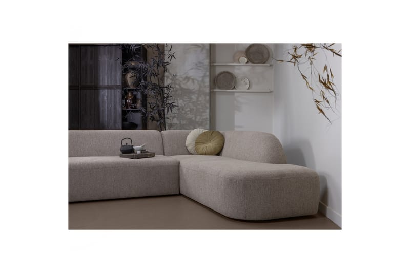 Sofa med chaiselong Mooli 3-seter - Naturmelange - Møbler - Sofaer - Sofaer med sjeselong - 3 seters sofa med divan