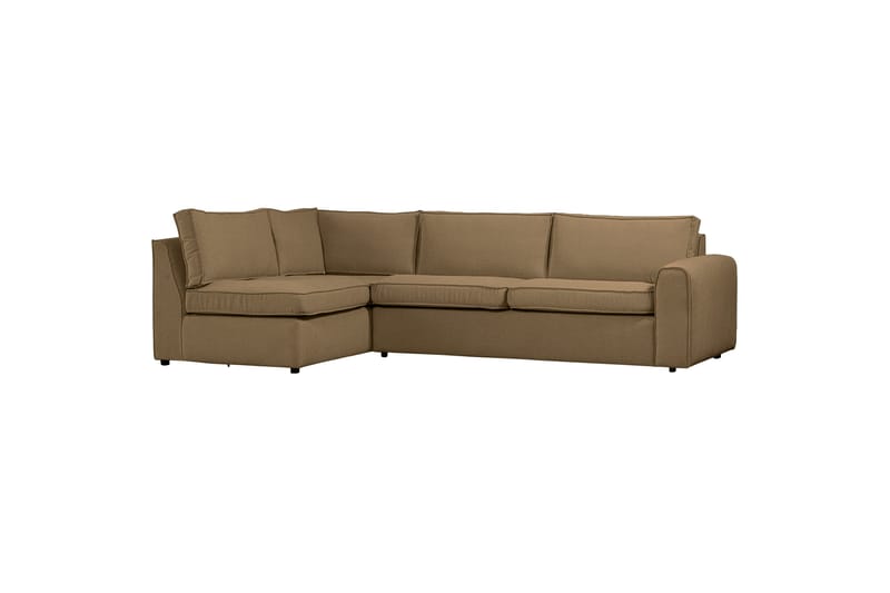 Sofa med chaiselong Vinal 3-seter - Lyse brun - Møbler - Sofaer - Sofaer med sjeselong - 3 seters sofa med divan