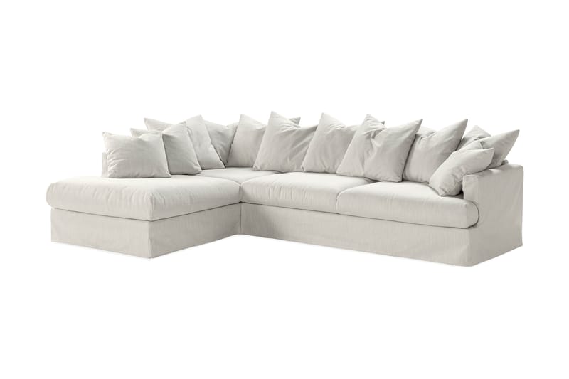 Sofa med Sjeselong Armunia Venstre - Beige - Møbler - Sofaer - Sofaer med sjeselong - 4 seters sofa med divan