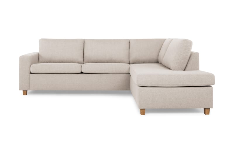 Sofa Nevada 2,5-seter med Sjeselong Høyre - Beige - Møbler - Sofaer - Sofaer med sjeselong