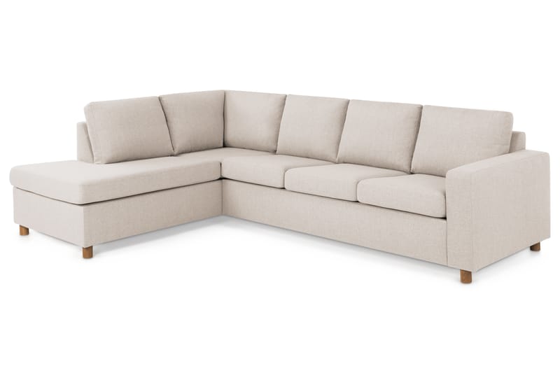 Sofa Nevada 3-seter med Sjeselong Venstre - Beige - Møbler - Sofaer - Sofaer med sjeselong