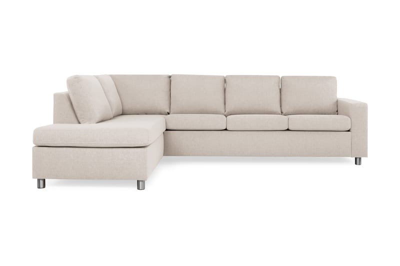 Sofa Nevada 3-seter med Sjeselong Venstre - Beige - Møbler - Sofaer - Sofaer med sjeselong