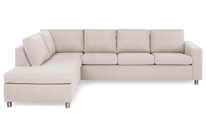 Sofa Nevada 3-seter med Sjeselong Venstre - Beige - Møbler - Sofaer - Sofaer med sjeselong