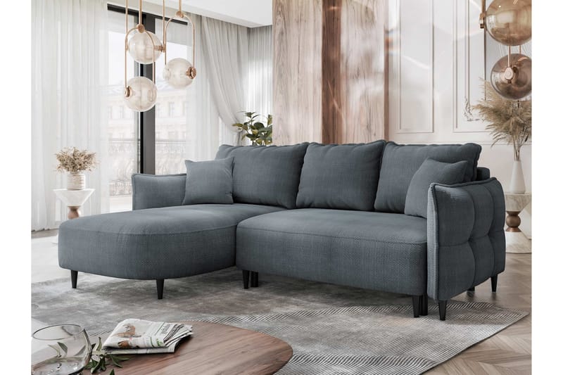 Sycylia Sofa med Divan 3-seter - Grå - Møbler - Sofaer - Sofaer med sjeselong - 3 seters sofa med divan