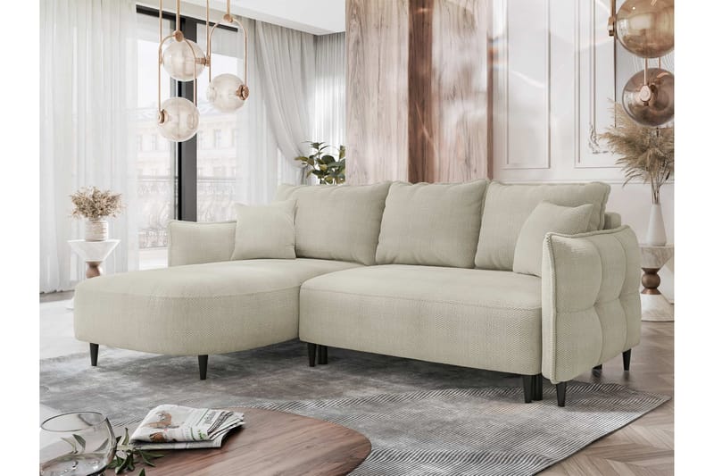 Sycylia Sofa med Divan 3-seter - Lys grå - Møbler - Sofaer - Sofaer med sjeselong - 3 seters sofa med divan