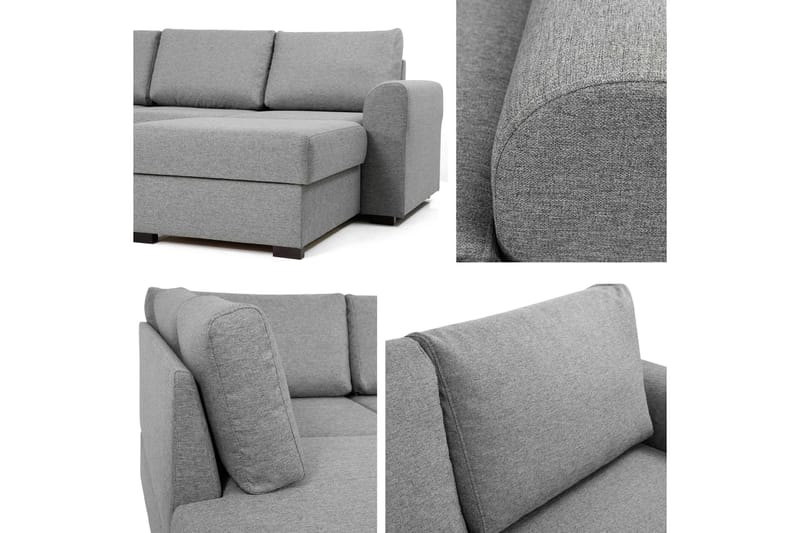 Taberk Sofa med Sjeselong og Divan 4-seter - Brun - Møbler - Sofaer - Sofaer med sjeselong - 4 seters sofa med divan