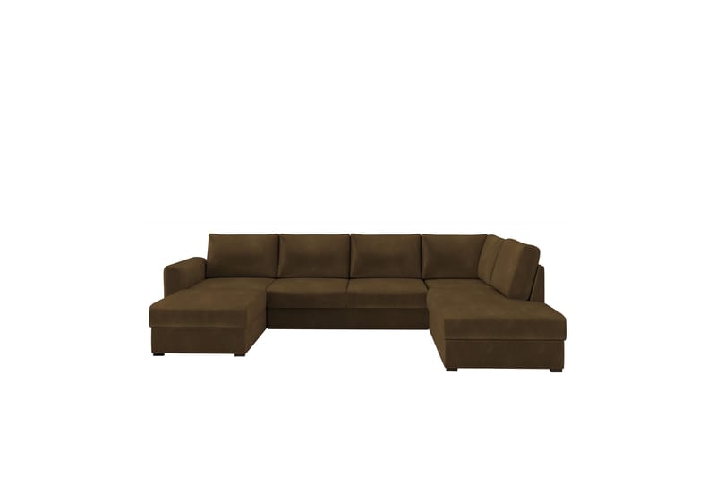 Taberk Sofa med Sjeselong og Divan 4-seter - Brun - Møbler - Sofaer - Sofaer med sjeselong - 4 seters sofa med divan