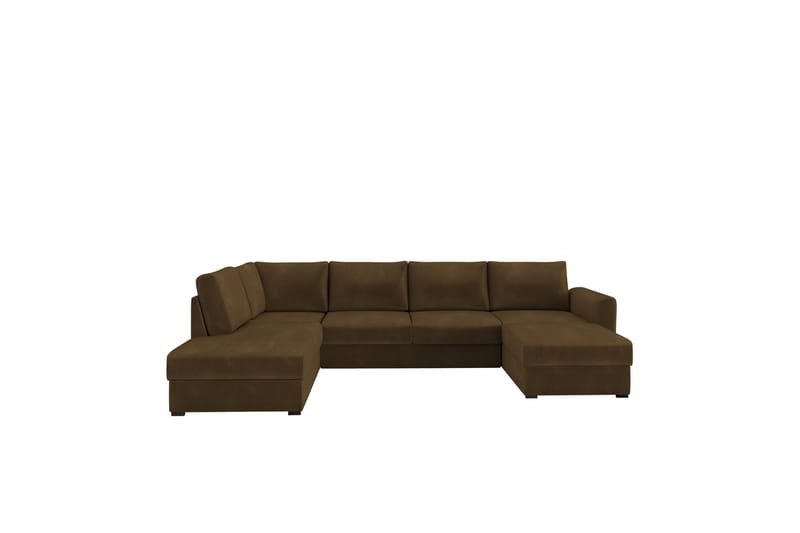 Taberk Sofa med Sjeselong og Divan 4-seter - Brun - Møbler - Sofaer - Sofaer med sjeselong - 4 seters sofa med divan