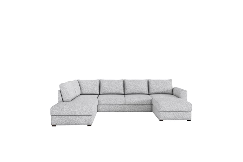 Taberk Sofa med Sjeselong og Divan 4-seter - Lys grå - Møbler - Sofaer - Sofaer med sjeselong - 4 seters sofa med divan