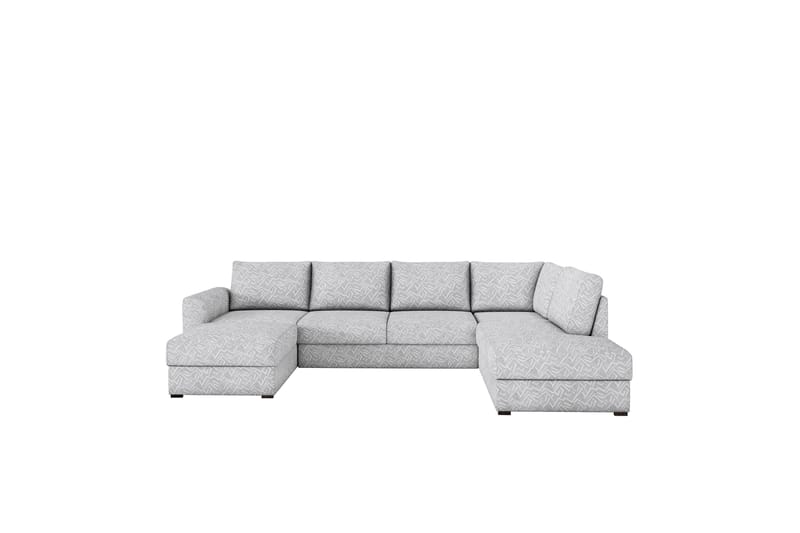 Taberk Sofa med Sjeselong og Divan 4-seter - Lys grå - Møbler - Sofaer - Sofaer med sjeselong - 4 seters sofa med divan